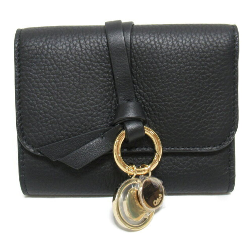 Chloe Tri fold Wallet Leather Black